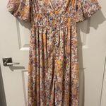 Boutique Floral chiffon maxi dress Multiple Size M Photo 4