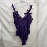 Victoria's Secret Vintage women's purple lace bow Teddy bodysuit lingerie large Photo 5