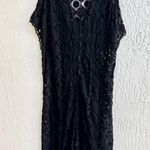 Anthropologie Dolman Sleeve Sheer Crochet Cover Up Maxi Dress Black Women's XS Photo 1