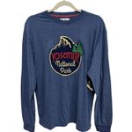 Yosemite National Park Blue Long Sleeve Unisex Shirt Size Large NWT Travel Photo 0