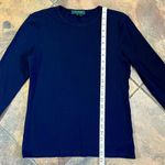 Ralph Lauren Lauren  Blue Crew Neck Sweater PL Photo 4