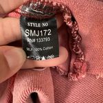 POL Women's Denim Shacket/Jacket Pink with Animal Print Sleeves and Pocket Photo 5