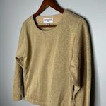 Bob Mackie  VINTAGE gold metallic sparkle long sleeve pull over top size large Photo 1