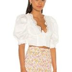 For Love & Lemons   Serena Crop Top in Creamy White Size XXS Photo 2