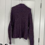 A New Day New  Small Purple Space Dye Mock Neck Knit Cozy Sweater Photo 5