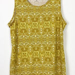Athleta  Yellow Gold Pattern Athletic Tank Top Size XL Photo 0
