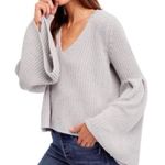 Free People  Grey Damsel Bell Sleeve
Knit Sweater Photo 0