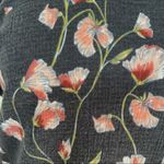 LC Lauren Conrad black floral 3/4 sleeve top Photo 6