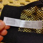 Bebe Intimates 34C Black Bra Gold Lace Goth Sexy Webbed Back Punk Knit Back Photo 12