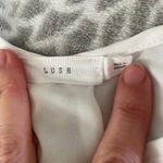 Lush Clothing Sheer Oversized Blouse size Medium LUSH White Clean Girl Corpcore Office Chic Photo 4