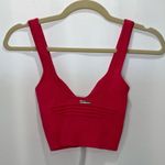 Maniere De Voir NWT  Pink Ribbed Contour Crop Top Photo 6