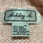 Vintage 80s Ashley S. Pastel Pink Pearl Detail Pullover Sweater Photo 3