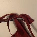 English Factory NEW Mixed Media Henley Tank in Maroon Photo 2