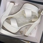 White Chunky Heels Size 7.5 Photo 1