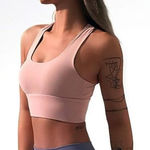 Women’s Sports Bra Small New‎ Removable Pads Strappy Back Pink Photo 0
