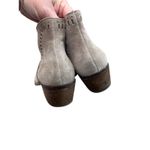 Lucky Brand Bustina Suede Bootie Womens Size 9 Taupe Ankle Cutout Western Fall Photo 2