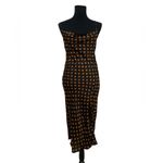 For Love & Lemons  Morgan rust polka dot cowl neck open back midi dress Photo 2
