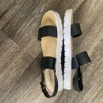 Sole Mates Black/Tan Faux Leather Sandals Ladies Size M 7/8 Black Photo 2