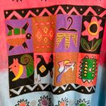 80s Vintage Unisex Sweatshirt with shoulder pads funky 80s design long sleeves Blue Size M Photo 7