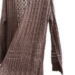 Moral Fiber  Maxi Cardigan Crochet Open Knit Boho Festival Cottage Size Small Photo 4