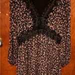 ZARA floral babydoll dress with black lace Photo 0