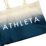 Athleta NWOT Beach Bag Gym Bag Tote Bag Blue Ombre Canvas Shopping Bag 18.5x12” Photo 2