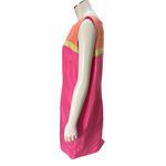 Victoria Holley 14P Pink Silk Colorblock Sheath Dress City Chic Cocktail Party Size L Photo 4