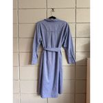 Womens Mersea Essential Tie Waist Shirt Dress in French Blue size S Quiet Luxury Photo 2