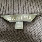 Athleta Venture Black Knit Sweater / Full Zip Jacket Cinchable Hem Size XS Photo 2