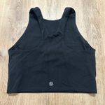 Athleta  | Black Conscious Crop Powervita Racerback Workout Sports Bra, XS Photo 3