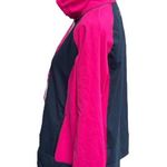 Lands' End Land’s End Athletic Track Hooded Jacket Navy Blue Hot Pink Size XLarge Photo 3
