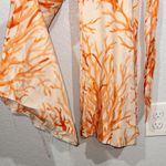 Anthropologie Elevenes  Orange Lophelia Coral Silk Blend Jumpsuit 2 Photo 7