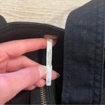 Free People Black Denim Overall Sleeveless Jean Zip Front Mini Dress Size 0 Photo 5