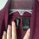 New Directions Burgundy Open Front Knit Ribbed Sweater Vest Longline Size L Red Size L Photo 1