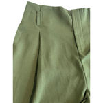 Know One Cares Pleated Dress Pants Womens Size S 28 x 25 Green Ankle Belt Loops Photo 2