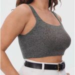 Everlane  NWT Wool Yak Hair‎ Blend Crop Tank Top Gray Sleeveless Knit Size Medium Photo 1