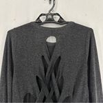 Chaser  Cutout Long Sleeve Pullover Shirt Womens Medium Grey Photo 6