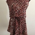 Three Eighty Two Women's Leopard Print Dress Size S, Short Sleeve Mini Dress NWT Photo 0