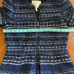 Rebecca Taylor Navy Lurex Tweed Peplum Jacket Photo 2