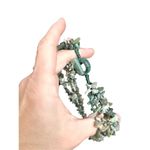 Natural Gemstone emerald green Chip Bead Assorted Stone multilayered necklace Photo 6