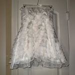BHLDN  Strapless White Layered Dress a line size 10 Photo 2