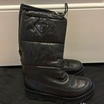 Prada  Black Leather Moonboots Photo 0