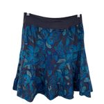 Fresh Produce  Blue Floral Tropical Cotton Tiered Mini Skirt Photo 3