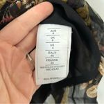 NICOLAS Black Floral V Neck Spaghetti Strap Ruffle Silk Cotton Mini Dress 4 Photo 10