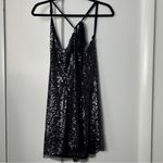 Free People Intimately Gold Rush Sequin Dress in Black NWT Photo 6