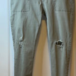 Hollister Super Skinny Cargo Jeans Distressed Khaki Green Women's Size 15/32 Photo 0