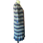 Style & Co  Petite Long Cardigan Sweater Blue Rust Tan LP Large Photo 4