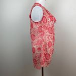 CAbi Vita Blouse Top XS Pink Draped Cowl Neck Sheer Sleeveless Floral 5037 Photo 5