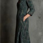 Chic Plaid Maxi Dress in Green Size L Photo 1