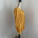 None P&S Bell Sleeve Boho Blouse Medium Mustard Yellow Tiered Sleeve Peasant Shirt M Photo 1